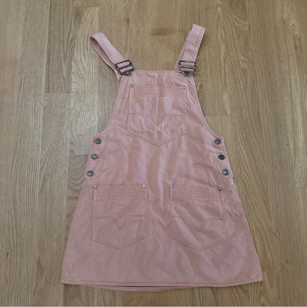 Versace Vintage Denim Overall Dress, Dusty Orange, EU sz 28, US Sz S (4-6)